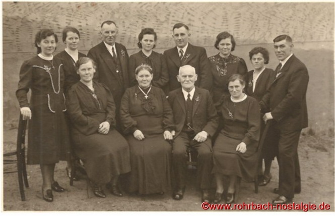 1941 - Feier der Goldenen Hochzeit mit 10 Kindern