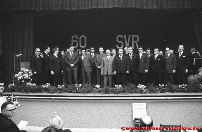 1971 Die geehrten Mitglieder des SVR anlässlich des 60-jährigen Bestehens