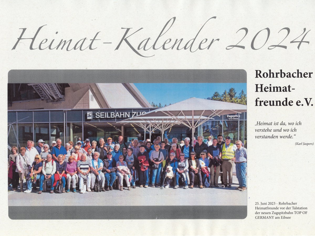 Alle Jahre wieder – Die Rohrbacher Heimatfreunde präsentieren den Heimatkalender 2024